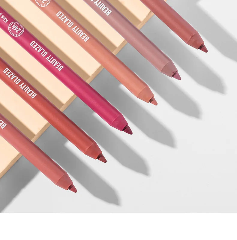 BEAUTYGLAZED 10 colors matte lip glazes do not fade easily non-stick cup lasts 24 hours for a glazed nude lipstick pen