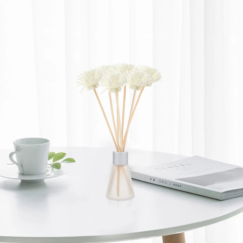 Diffuseur d'arômes de chrysanthème naturel en rotin, bâtonnets de roseaux droits, diffuseur d'huiles essentielles pour salle de bain, bureau, parfum d'intérieur