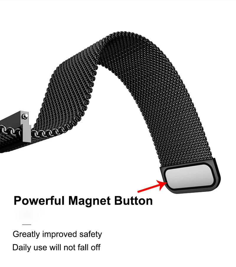 Milanese Loop Strap For Huawei Watch Fit 3 4 4Pro Magnetic Statinless Steel Band Metal Bracelet For Huawei Fit4 4Pro Fit3 Correa