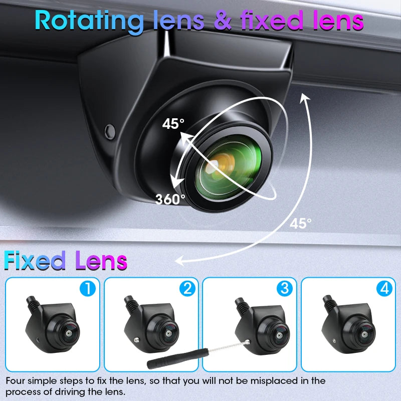 AHD 1920x1080P CVBS Vehicle 170° Car Rear View Camera Night Vision Fisheye Golden Lens HD Universal Reverse 12V IP68 Waterproof