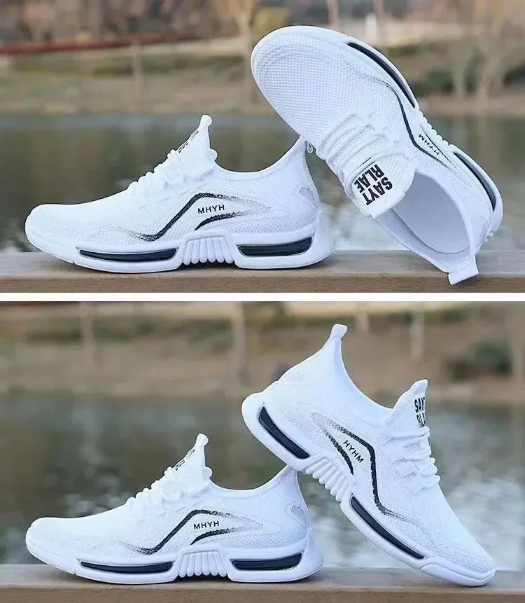 Chaussures de printemps légères et déodorantes pour hommes Baskets en maille respirante Chaussures confortables et tendance polyvalentes pour hommes