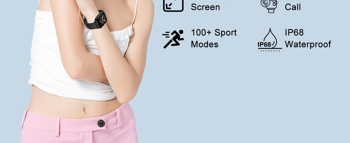 Smart Watch, 1.85" Smartwatch for IP68 Waterproof, 110+ Sport Modes, Fitness Activity Tracker, Heart Rate Sleep Monitor.