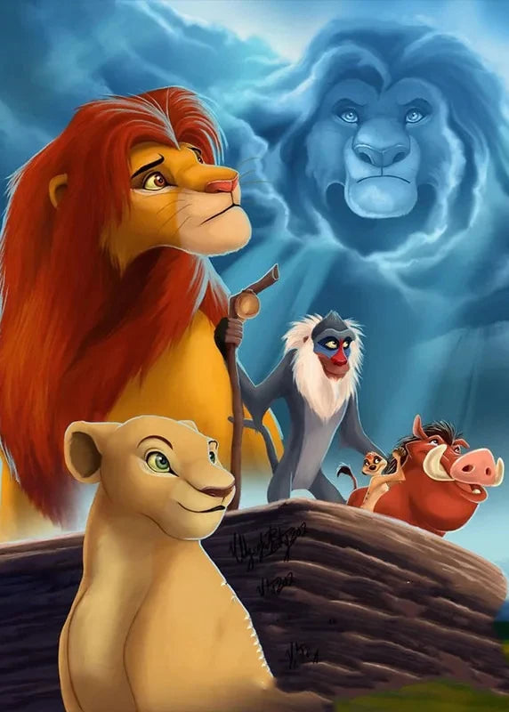 Disney Cartoon The Lion King Diamond Painting Kit Animal Mosaic Mouse Cross Stitch Embroidery Sets Handmade Gift Room Wall Decor