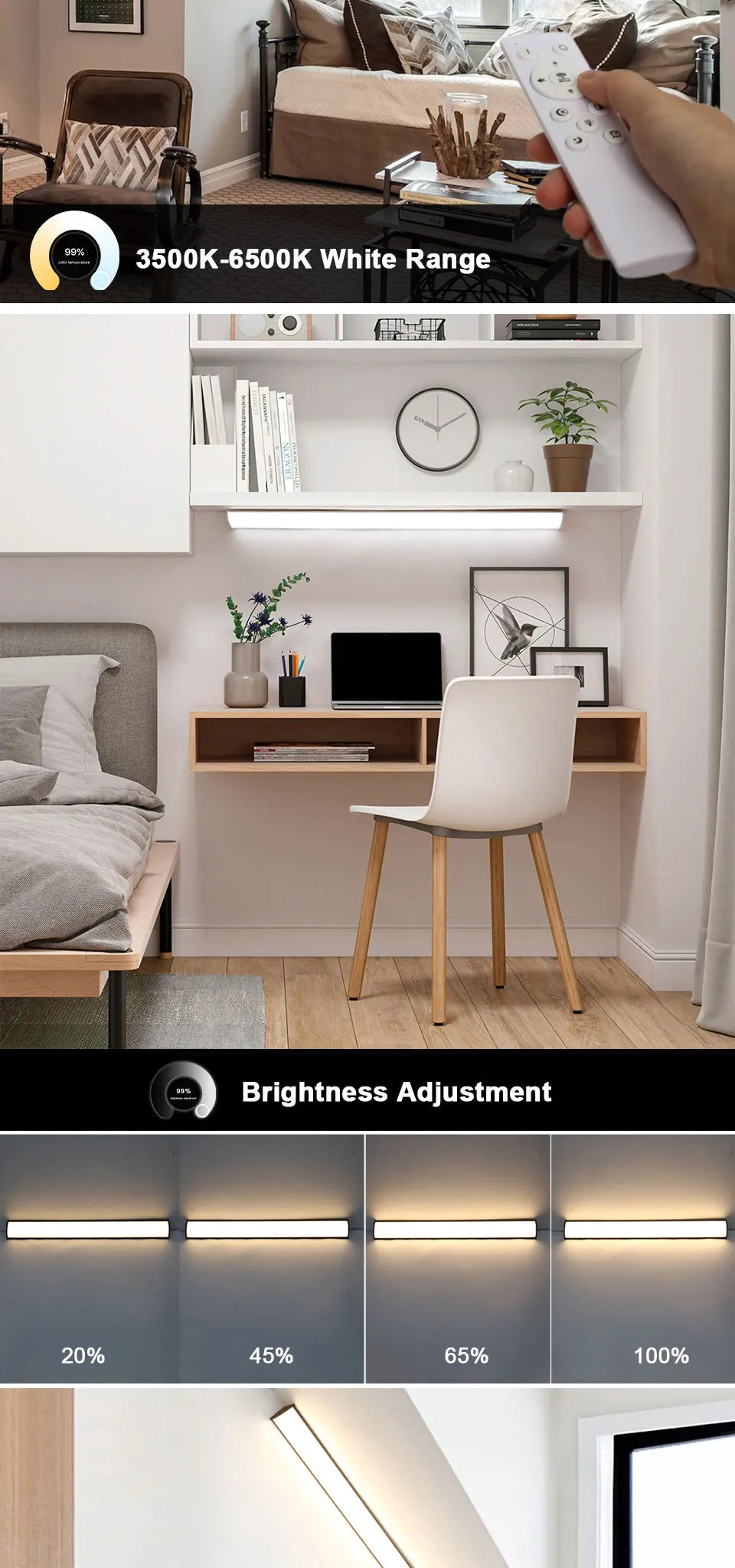 Lot de 2 ou 1 appliques murales LED étanches IP65 pour extérieur, longue bande lumineuse avec application/télécommande, décoration de jardin, lampes murales extérieures 85 V-265 V