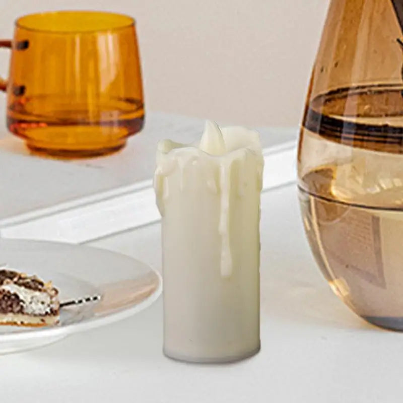 Bougies sans flamme pour chevet de chambre à coucher, lot de 3 bougies LED réalistes, bougies à piles pour décorations de mariage