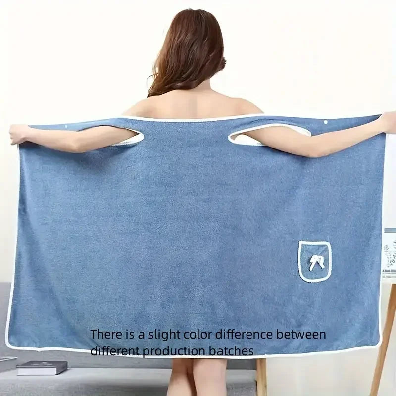 1pc Wearable Bath Towel Bowknot Coral Velvet Bath Skirt For Adults Water Absorption Quick Drying Bath Towel No Hair Loss Bath Su