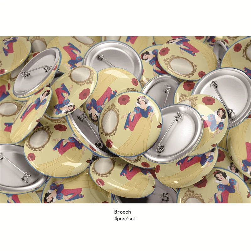 Snow White Theme Party Supplies Children Birthday Party Disposable Tableware Set Paper Plate Cup Napkins Baby Shower Decorations