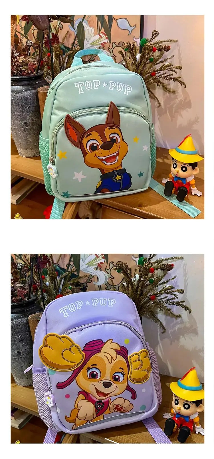PAW Team Cute Cartoon School Bags Kids Boys Girls School Bags Children's Gifts Kindergarten School Bags School Season