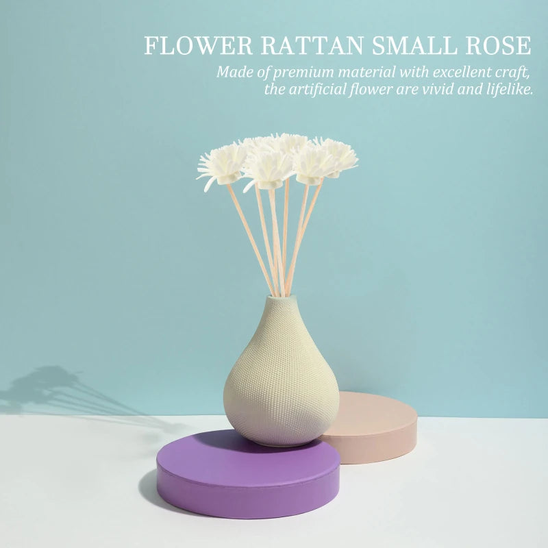 Diffuseur d'arômes de chrysanthème naturel en rotin, bâtonnets de roseaux droits, diffuseur d'huiles essentielles pour salle de bain, bureau, parfum d'intérieur