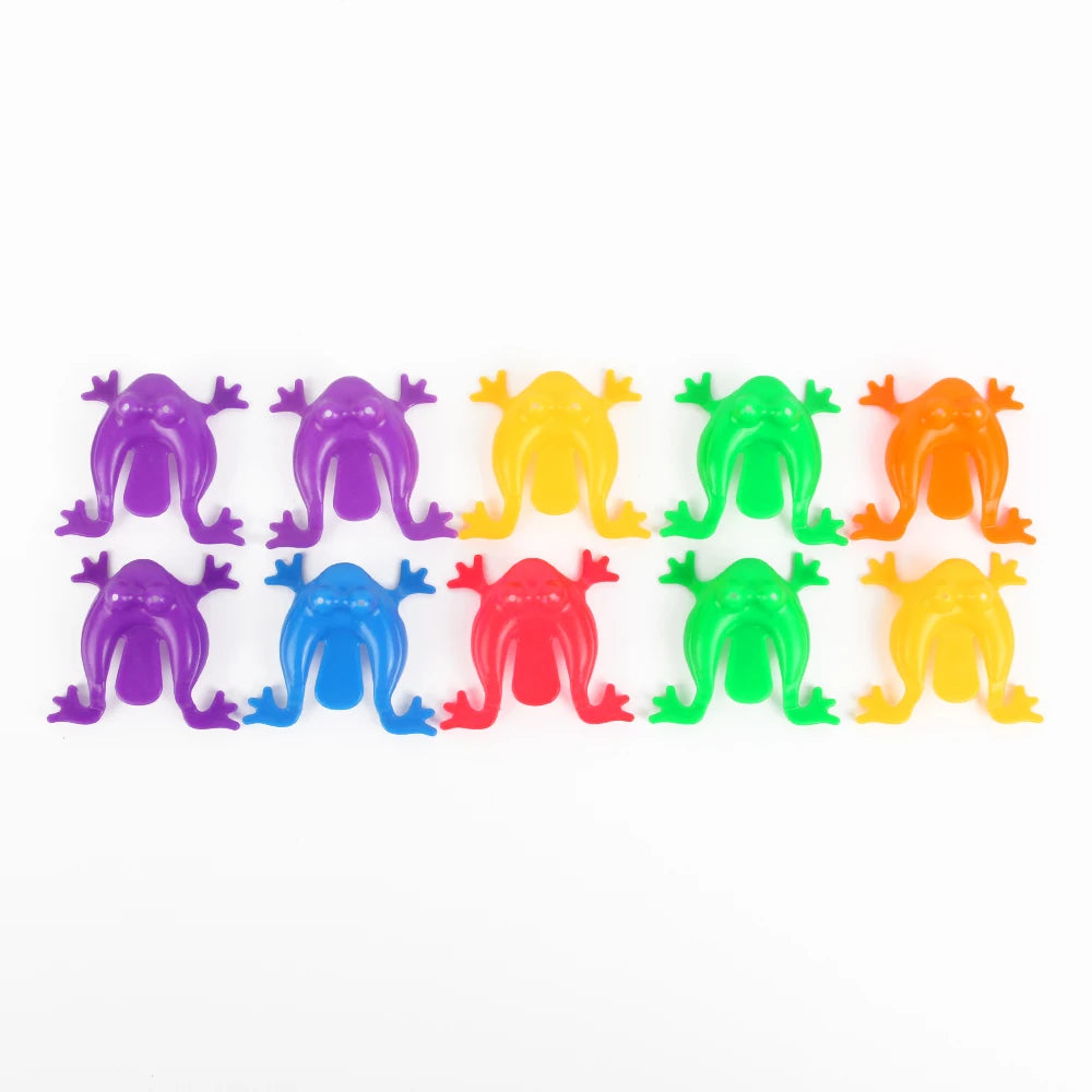 10 Pcs Jumping Frog Bounce Toys For Kids Novelty Assorted Stress Reliever Toys For Children Birthday Gift Party Favor Gifts