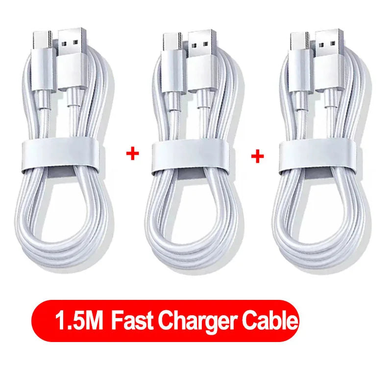 NNBILI 1-3PCS 10A 100W Type C Super Fast Charging Cable Data Cord For Huawei OPPO vivo iQoo Quick Charing USB C Cables