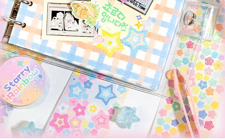 MINKYS Bubble Star Decorative Stickers Tapes Packing Tape Back to School Stationery Accessories Supplies