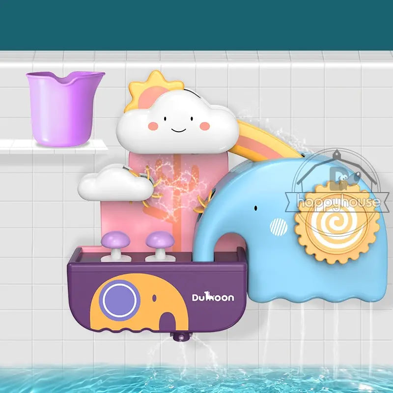 "Boule de bain électrique en forme de baleine : jouet de douche à jet d'eau avec lumière et musique