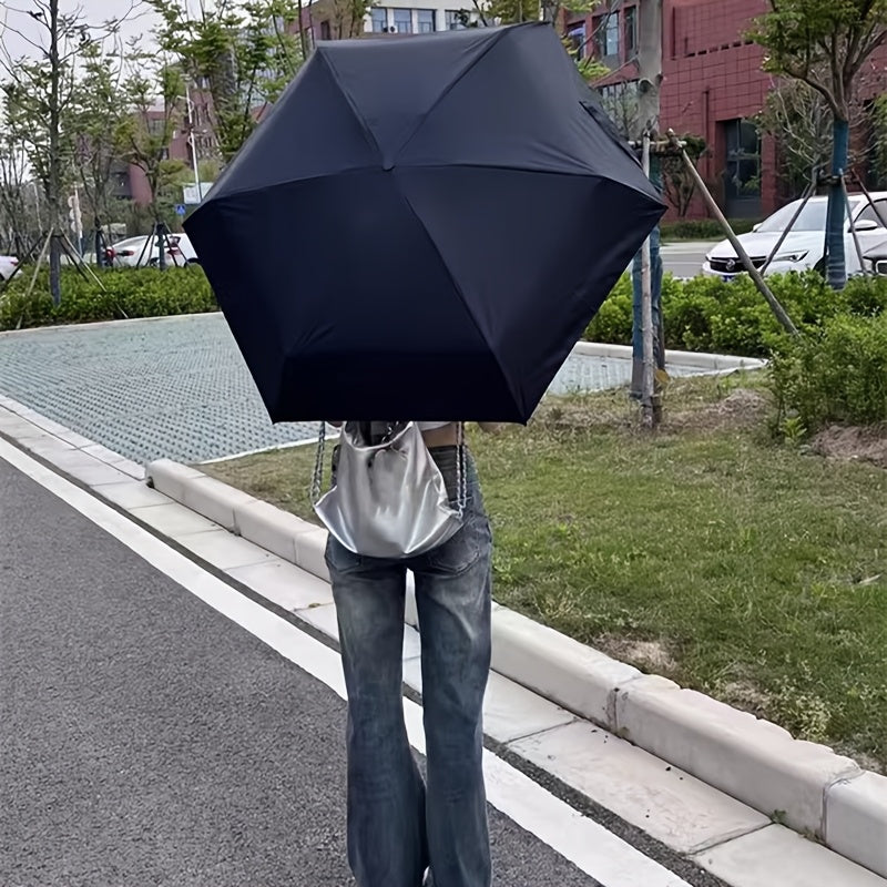 501 Six-Rib Capsule Umbrella: Stylish Windproof and Compact Mini Folding Pocket Umbrella, Perfect for Boys & Girls Outdoor Use – Ideal Mother's Day Gift