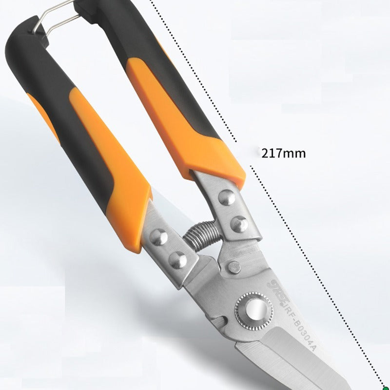 Heavy-Duty Industrial Shears - Professional Scissors & Shears for Cutting Metal Sheets, PVC Pipes, and Tin with Stainless Steel Blades and Ergonomic Handles for Comfortable Grip