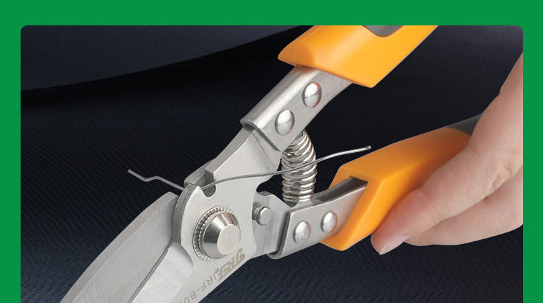Heavy-Duty Industrial Shears - Professional Scissors & Shears for Cutting Metal Sheets, PVC Pipes, and Tin with Stainless Steel Blades and Ergonomic Handles for Comfortable Grip
