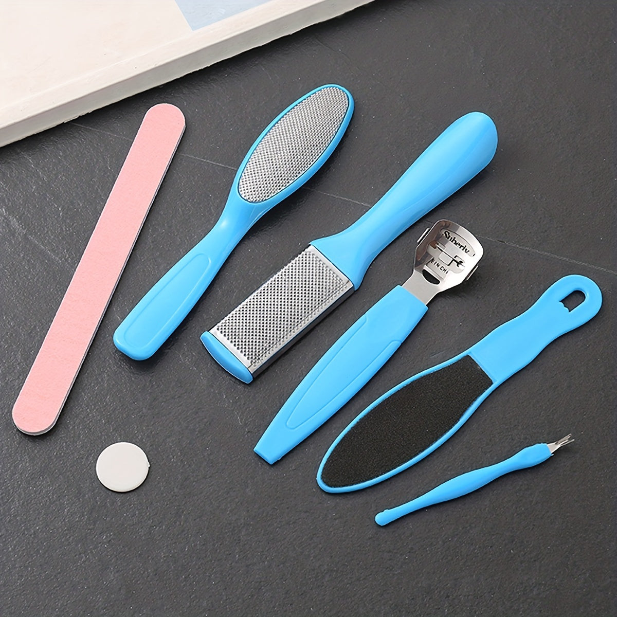 Professional 7-in-1 Pedicure Tool Set for Dead Skin Removal and Foot Care - Includes Callus Remover and Foot File for Men and Women