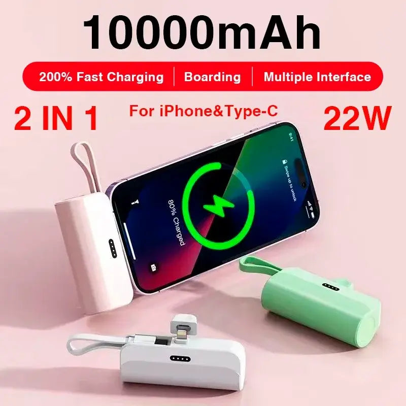 Mini Power Bank sans fil - Charge rapide