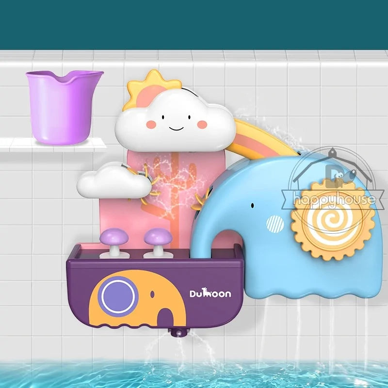 "Boule de bain électrique en forme de baleine : jouet de douche à jet d'eau avec lumière et musique