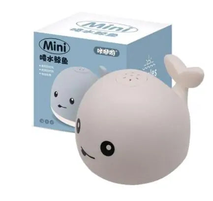 "Boule de bain électrique en forme de baleine : jouet de douche à jet d'eau avec lumière et musique