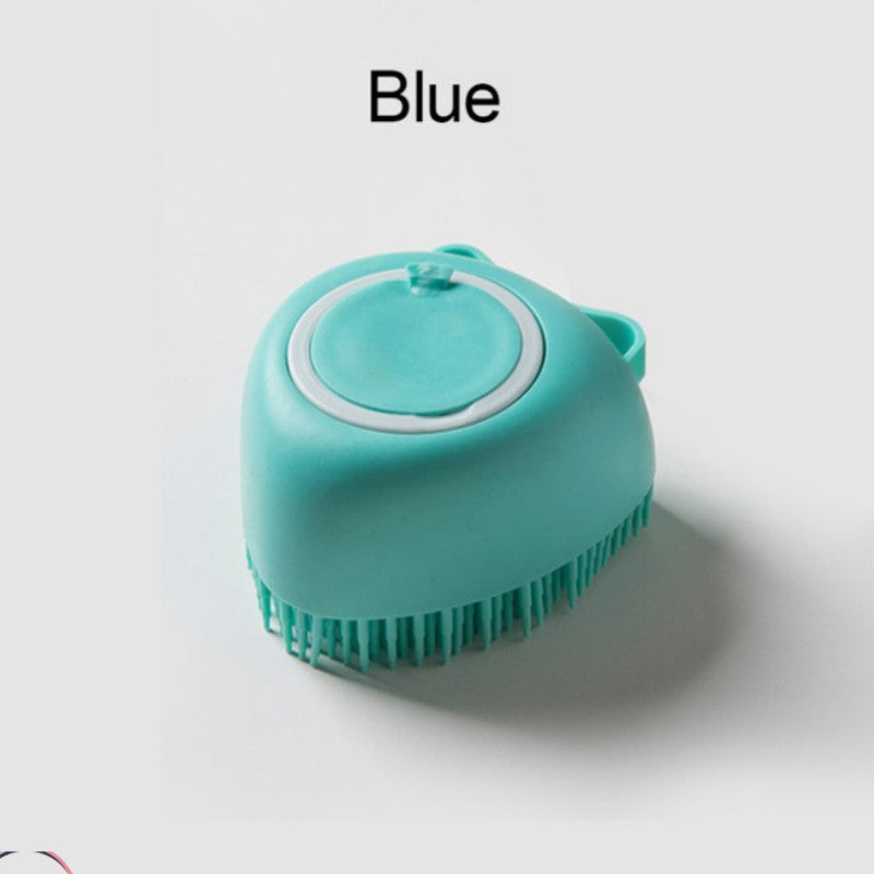 Soft Silicone Pet Brush - Invigorating Massage & Easy Cleaning for Dogs and Cats - Built-In Shower Gel Dispenser for Pampering Grooming Sessions