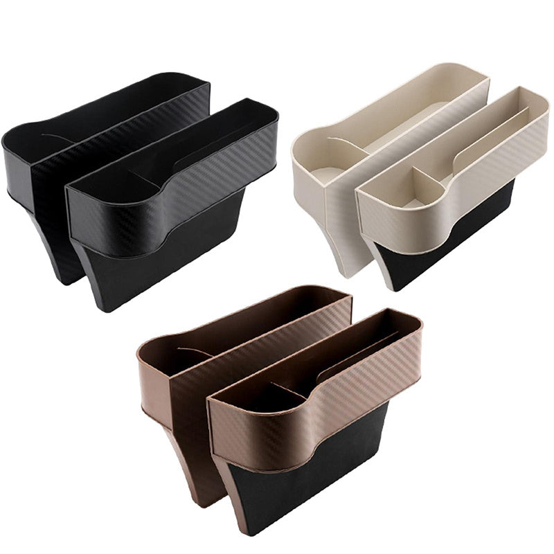 Car Seat Gap Organizer with Cup Holder - Lightweight ABS Storage Box for Console Side Pockets, Front Seat Accessory for Enhanced Organization, Car Storag