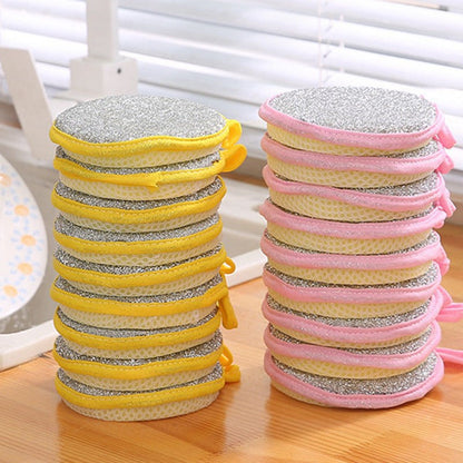 5/10pcs, Double Side Dishwashing Sponge Pan Pot Dish Wash Sponges Household Cleaning Tools Kitchen Tableware Dish Washing Brush