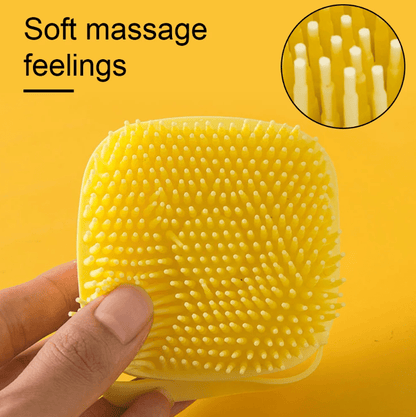 Soft Silicone Pet Brush - Invigorating Massage & Easy Cleaning for Dogs and Cats - Built-In Shower Gel Dispenser for Pampering Grooming Sessions