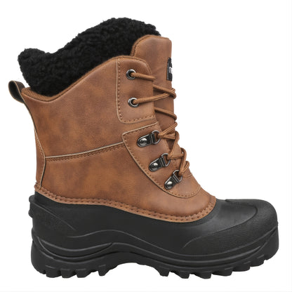 [Popular Choice] Riemot Men's High Quality Snow Boots - Durable, Non-Slip Traction Sole for Hiking, Trekking & Gardening - Warm Fleece Lined Ankle Support, Lace-Up Closure- Versatile All-Season Outdoor Footwear