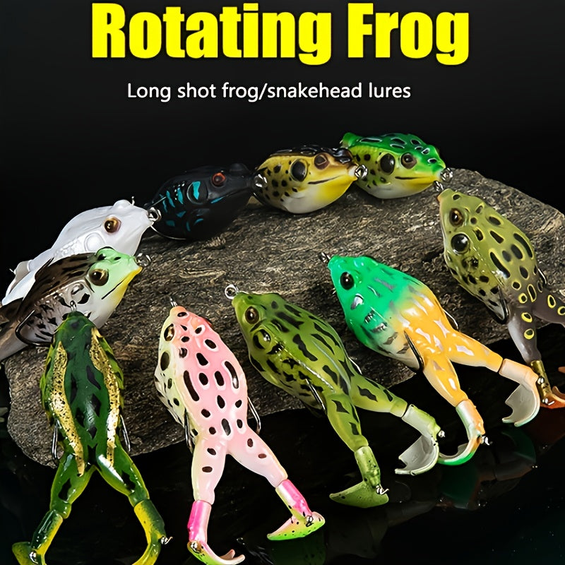 1pc ANFS Frog Leg Lure Fishing Reel - Soft Artificial Fish Bait with Multi-Color Options (Green, Brown, Black, Orange) for Bass & Panfish, Durable Plastic Design for Year-Round Fishing, Fishing Lure, Bass Fishing Lure, Realis