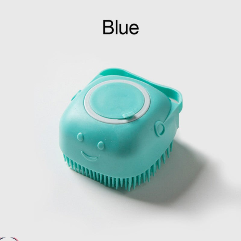 Soft Silicone Pet Brush - Invigorating Massage & Easy Cleaning for Dogs and Cats - Built-In Shower Gel Dispenser for Pampering Grooming Sessions
