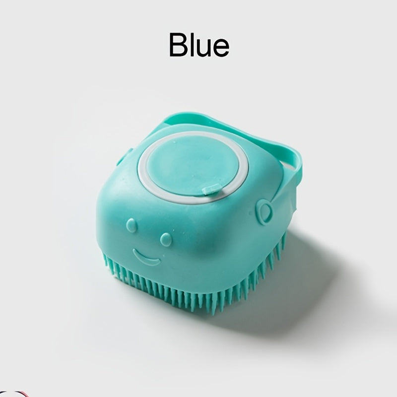 Soft Silicone Pet Brush - Invigorating Massage & Easy Cleaning for Dogs and Cats - Built-In Shower Gel Dispenser for Pampering Grooming Sessions