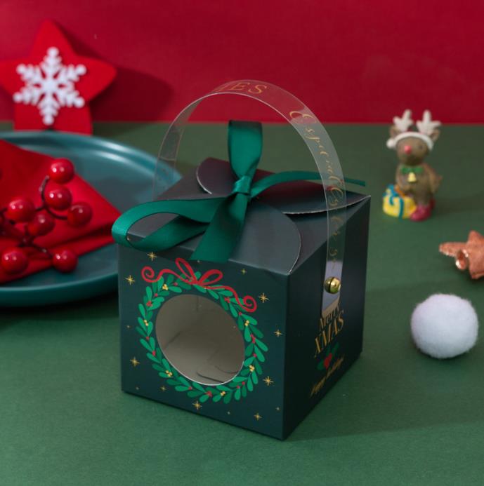 Processing Christmas new style gift box hollow creative gift box candy box manufacturer wholesale Christmas Eve portable apple box (one)