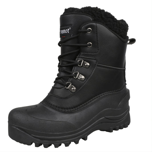 [Popular Choice] Riemot Men's High Quality Snow Boots - Durable, Non-Slip Traction Sole for Hiking, Trekking & Gardening - Warm Fleece Lined Ankle Support, Lace-Up Closure- Versatile All-Season Outdoor Footwear