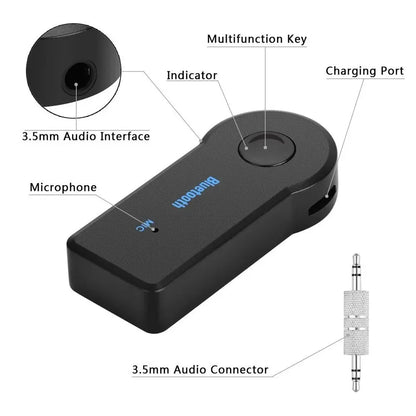 Car Wireless Bluetooth 5.0 Receiver Transmitter Adapter 3.5mm Jack For Car Kit Music Audio Aux A2dp Headphone Reciever Handsfree