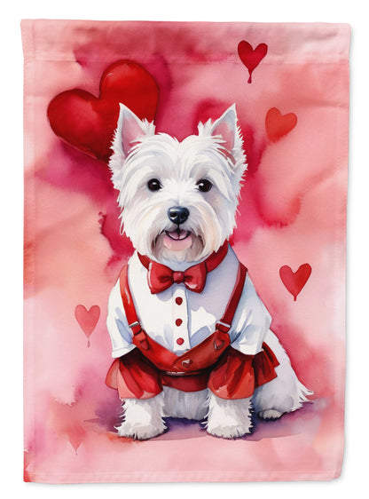 Westie My Valentine House Flag-0