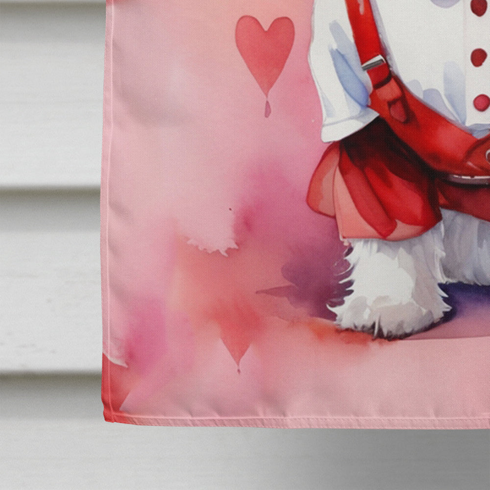 Westie My Valentine House Flag-3