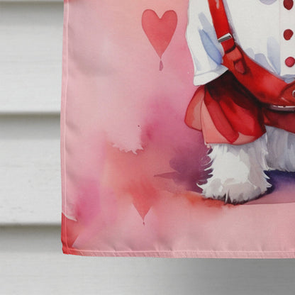 Westie My Valentine House Flag-3