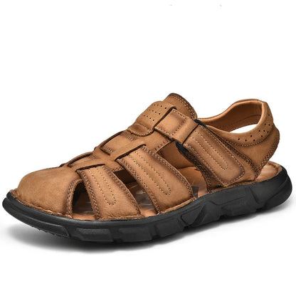 New Summer Genuine Leather Men's Sandals Lightweight Men's Shoes Outdoor Comfortable Beach Sandals Fashion Casual Shoes Sneakers