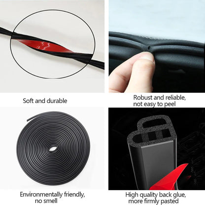 Car Door Rubber Seal Strips Auto Door Trunk Weatherstrip Stickers Interior Car Noise Insulation Sealing For Protector Seals Trim