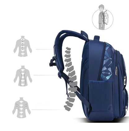 Primary School Backpacks Waterproof Children School Bags For Boys kids Travel Backpack  Orthopedic School bag Mochila Infantil