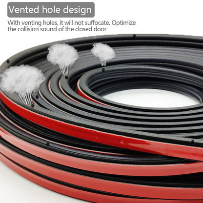 Car Door Rubber Seal Strips Auto Door Trunk Weatherstrip Stickers Interior Car Noise Insulation Sealing For Protector Seals Trim