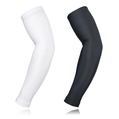 1Pcs Breathable Quick Dry UV Protection Running Arm Sleeves Basketball Elbow Pad Fitness Armguards Sports Cycling Arm Warmers