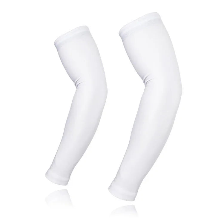 1Pcs Breathable Quick Dry UV Protection Running Arm Sleeves Basketball Elbow Pad Fitness Armguards Sports Cycling Arm Warmers