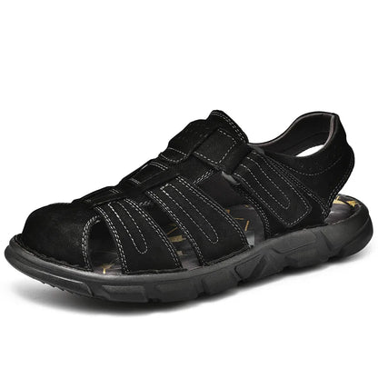 New Summer Genuine Leather Men's Sandals Lightweight Men's Shoes Outdoor Comfortable Beach Sandals Fashion Casual Shoes Sneakers
