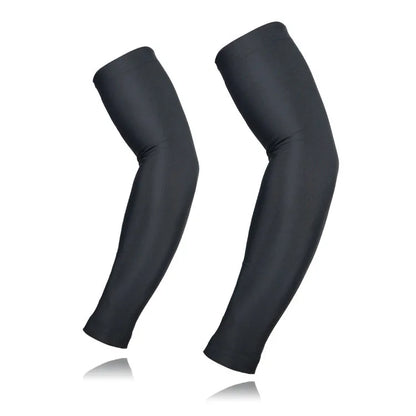 1Pcs Breathable Quick Dry UV Protection Running Arm Sleeves Basketball Elbow Pad Fitness Armguards Sports Cycling Arm Warmers