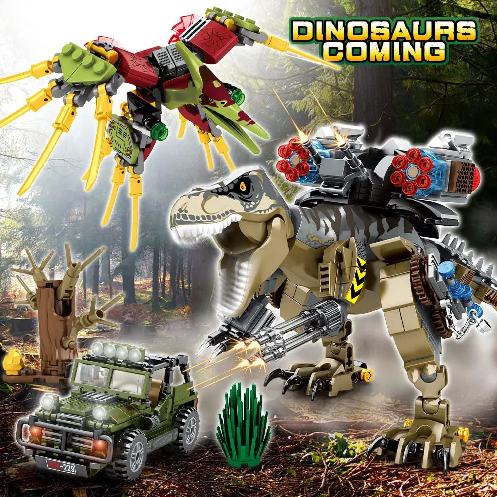 Building Blocks Toys Set 725 Pcs for Age 8 9 10 11 12 13 14 Years, Dinosaur Park World,Birthday Gifts for Boys and Girls……