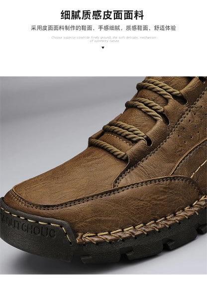 Loafers Ankle Boots Male Sneakers Sports and Leisure Casual Sneaker Leather Shoes Men's Casual Shoes Work Boots for Men Fashion