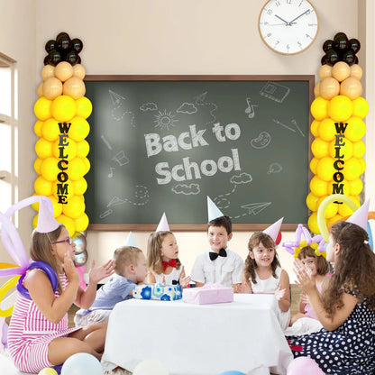 164pcs Back to School Balloon Garland Arch Kit DIY Colorful Pencil Balloon for Welcome Back to School Classroom Party Decoration