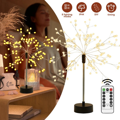 Tree Night Light 120LEDs Remote Controls Fairy Table Lamp Modern Creative Night Light for Bedroom Wedding Party Christmas Decor